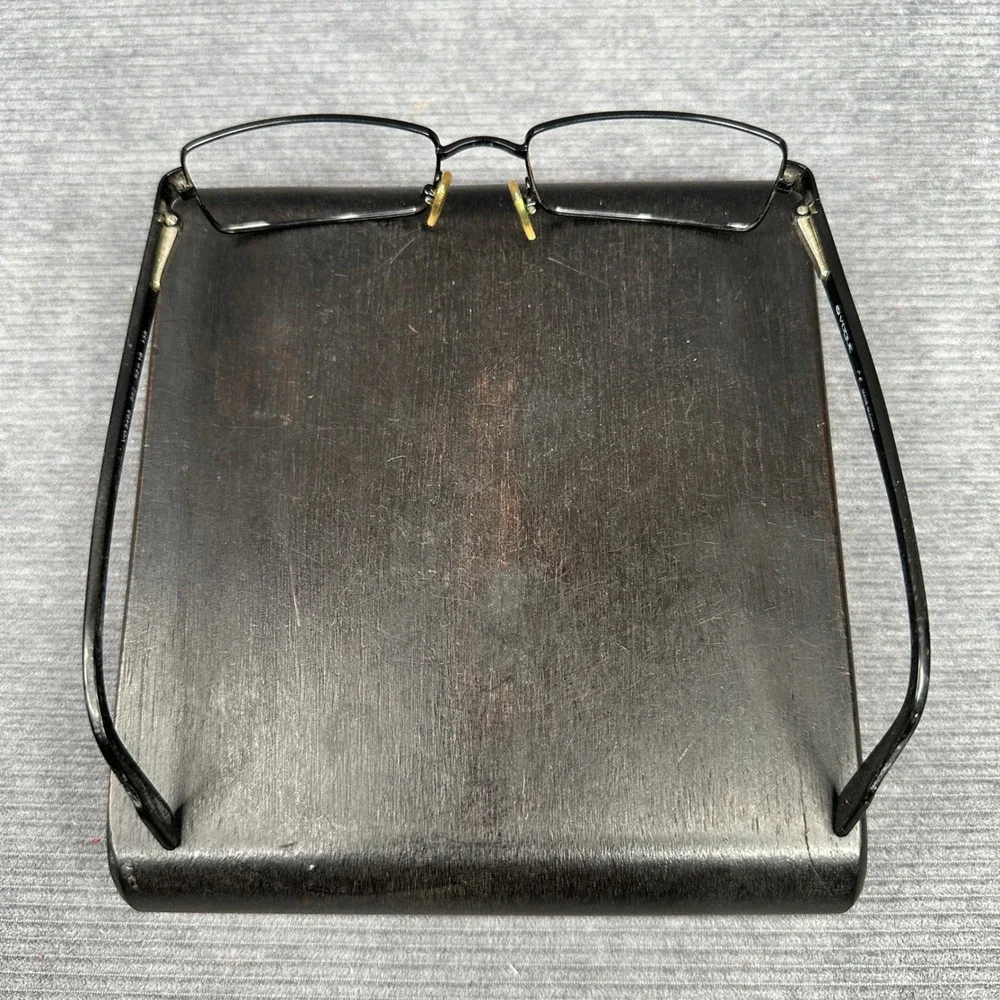 Vogue VO 3493 352 Black Metal Rectangular Y2K Eyeglasses Frames 52-18-135 Vtg